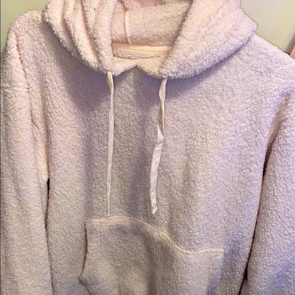 5/$25😊 pink sherpa hoodie